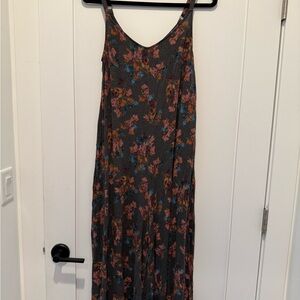 Torrid Gray Floral Maxi Romper